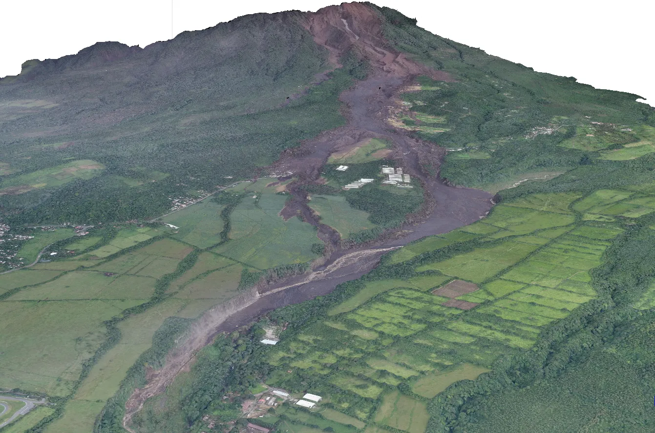 Guatemalan Fuego volcano survey aftermath