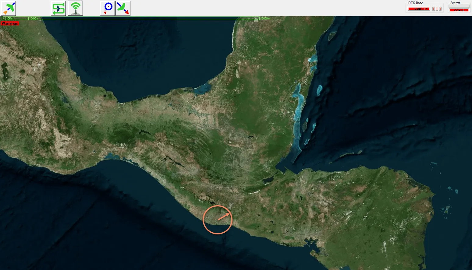 UAV operating radius, robota.