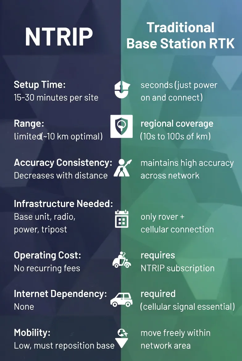 NTRIP vs. Traditional Base Station RTK: What’s the Difference? 