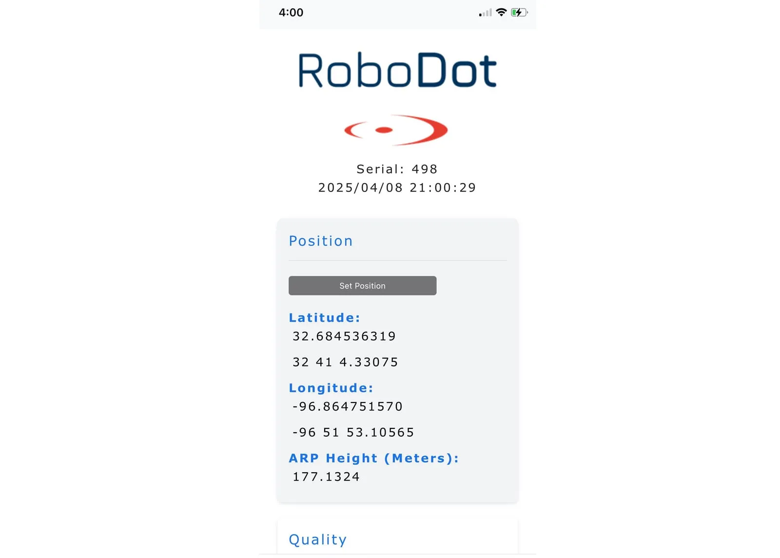 RoboDot Touch RTK receiver with WiFi and touch screen control